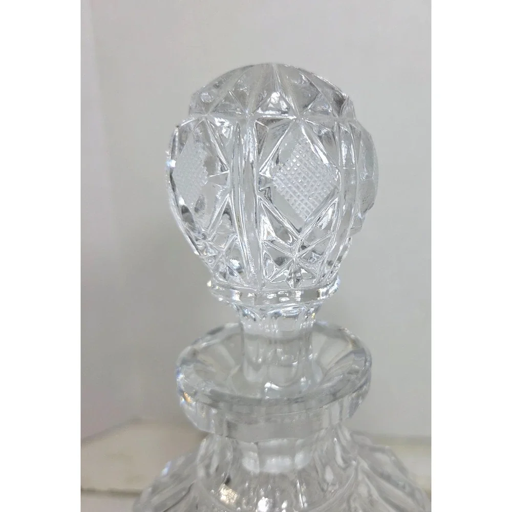 Vintage Heavy Cut Crystal Whiskey Decanter 10